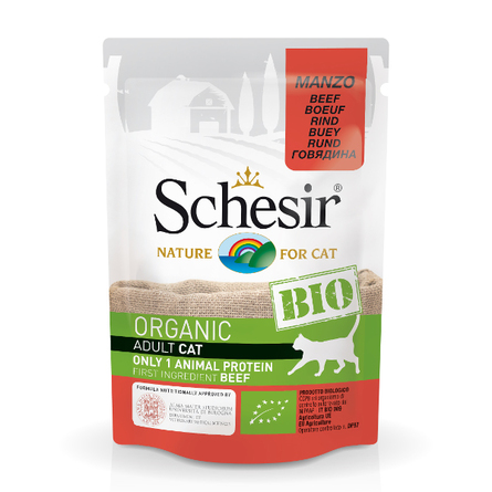 Schesir Bio Влажный корм для взрослых кошек (с говядиной) – интернет-магазин Ле’Муррр